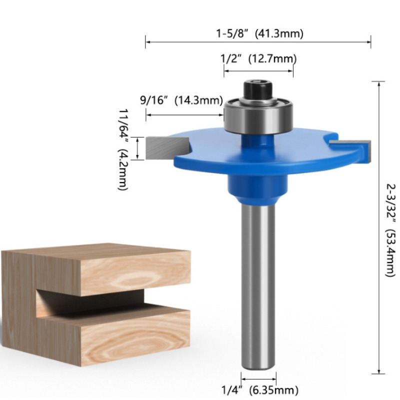 Woodworking Nc - Pour 1pc 6.35mm tige t-slot Biscuit