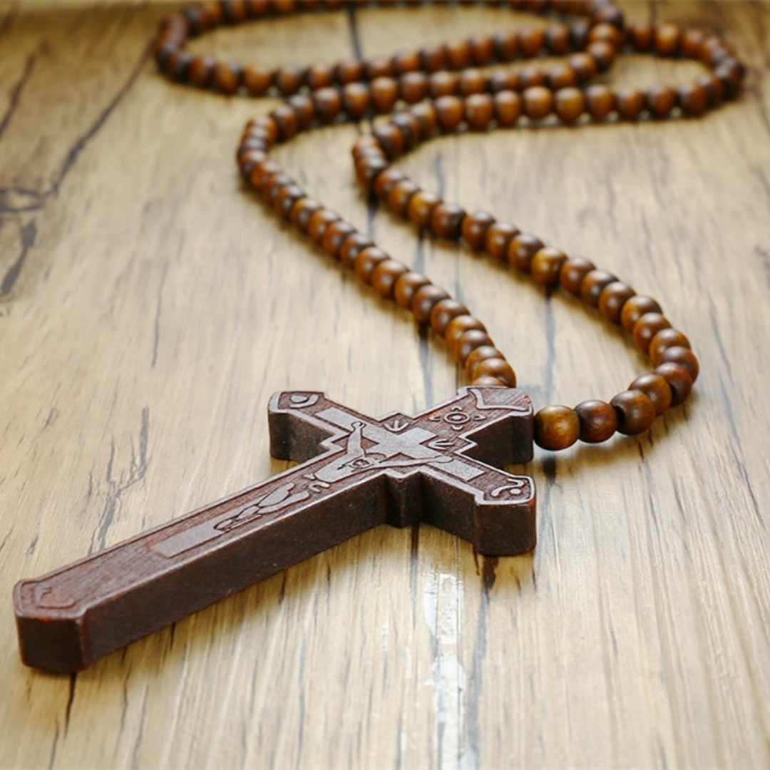 Woodworking Nc - Grand collier chapelet en bois avec