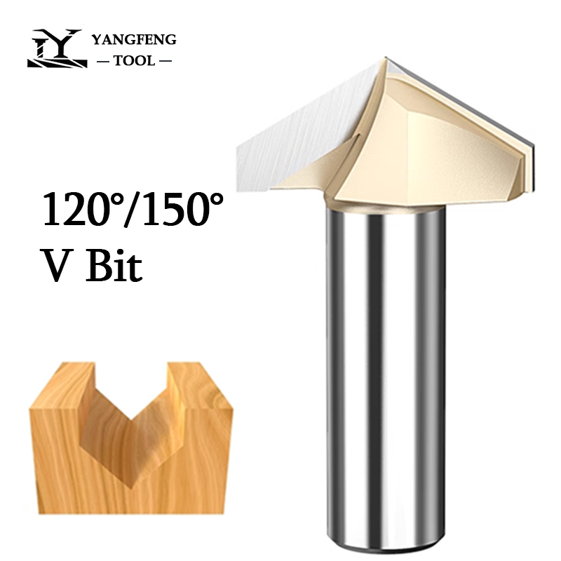 Woodworking Nc - 120 150 degrés V Bit 1/2