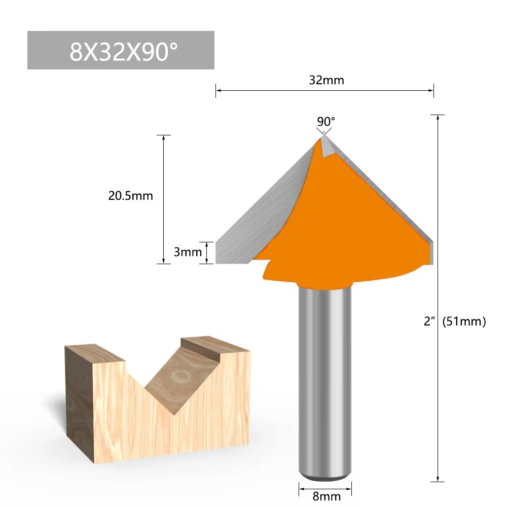 1 pièce Fraise à queue de 8 mm - Woodworking Nc avis et prix