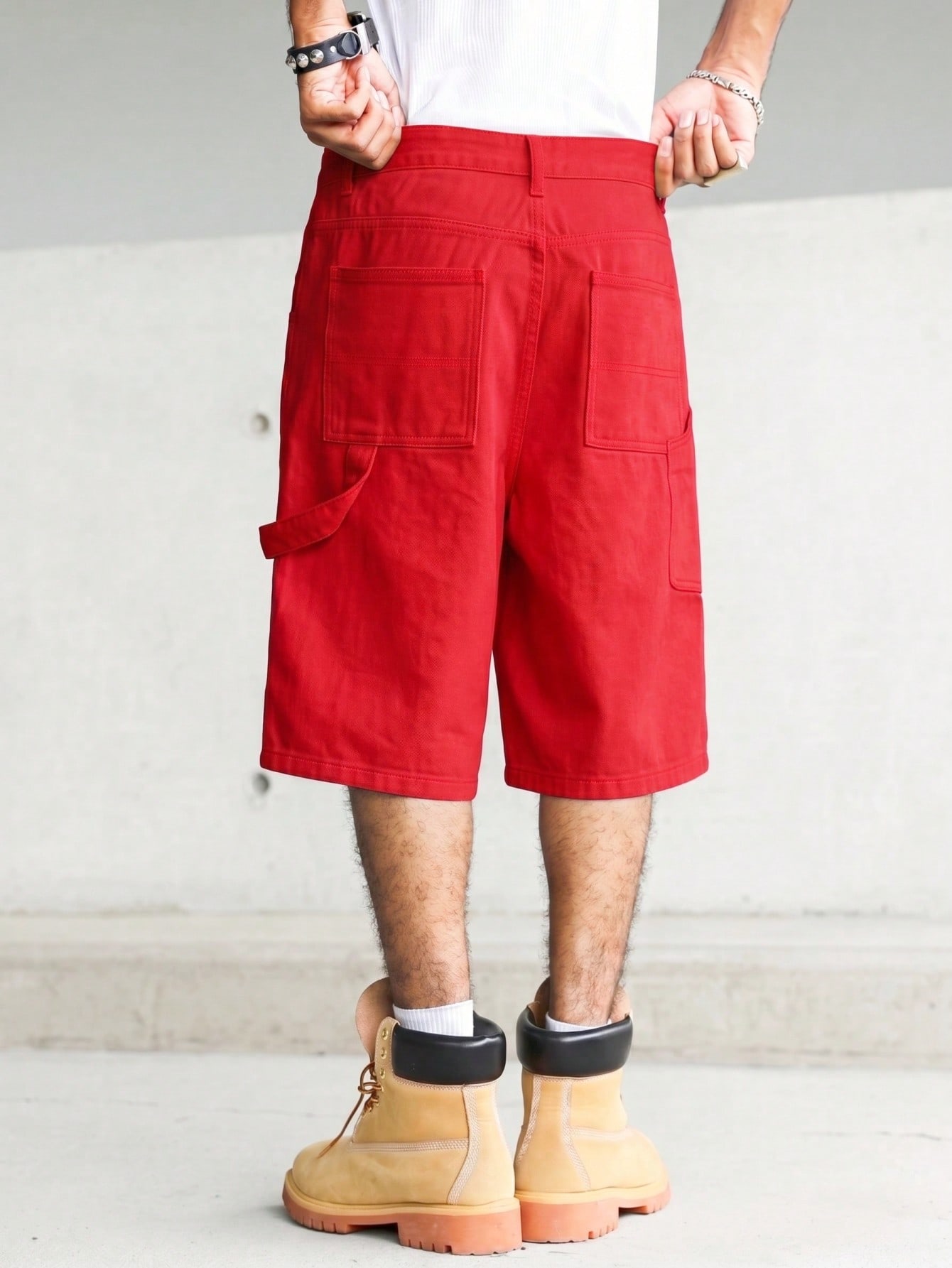 Shorts en jean amples pour hom - Woodworking Overalls avis et prix