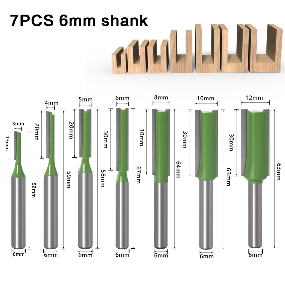 1-7 pièces 6mm 1/4 pouces tige - Woodworking Nc avis et prix