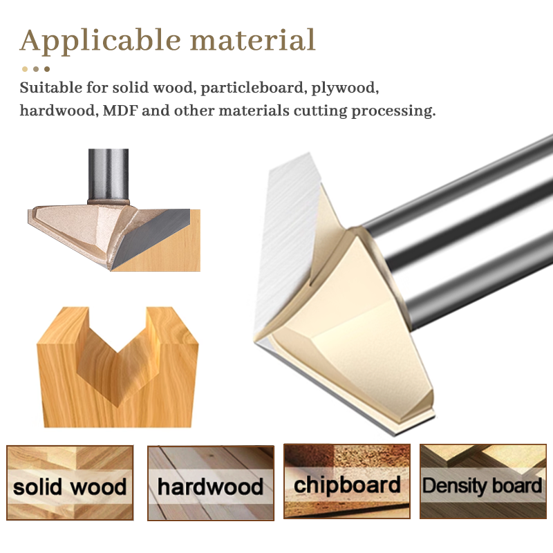120 150 degrés V Bit 1/2 tige  - Woodworking Nc avis et prix